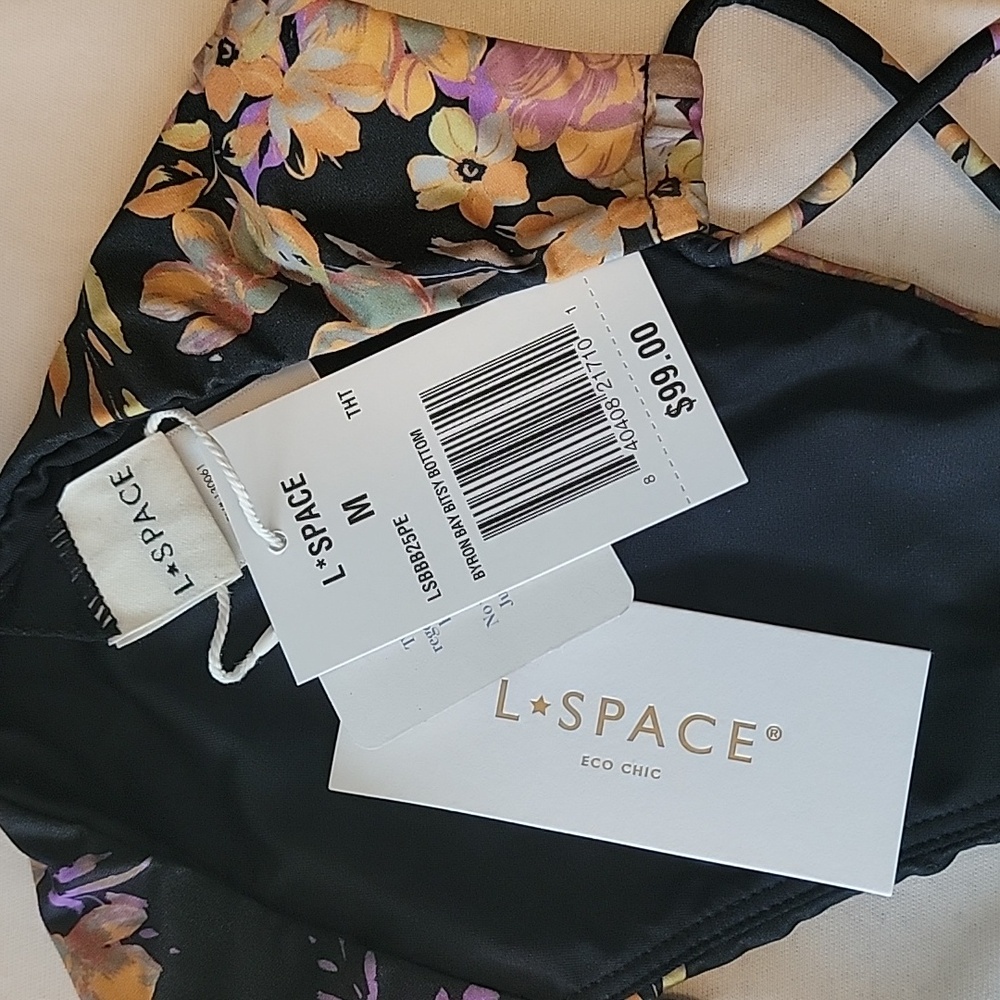 L*space Floral Bikini Bottom with Ring Accents - Picture 2 of 4
